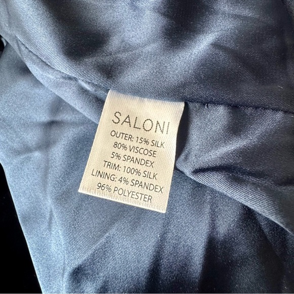 NWT SALONI Jinx C Dress in Navy Stars Embroidery Size 8 - Picture 11 of 17